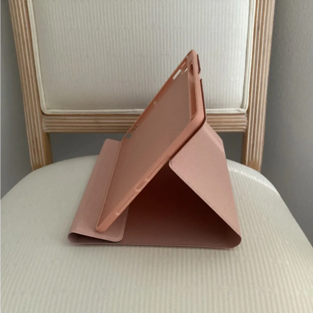 iPad tablet case cover 9th Generation pink with stylus holder EUC